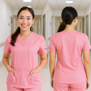 Đồng Phục Y Tế Màu Hồng Cao Cấp