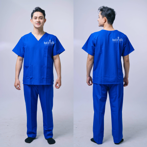 Đồng Phục Y Tế Scrubs Xanh Cổ V