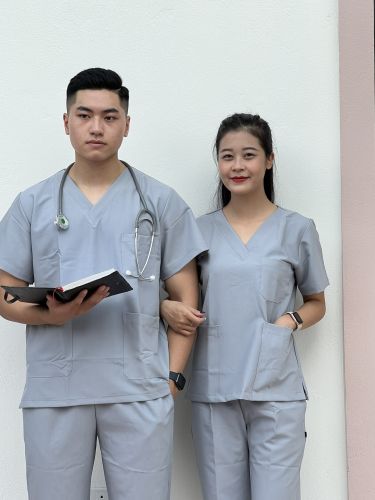Quần áo y tế phẫu thuật,màu ghi xám